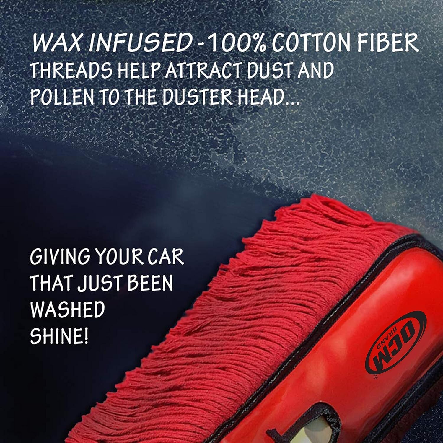 Premium Extra Large Car Duster with Durable Solid Wood Handle Includes Storag…