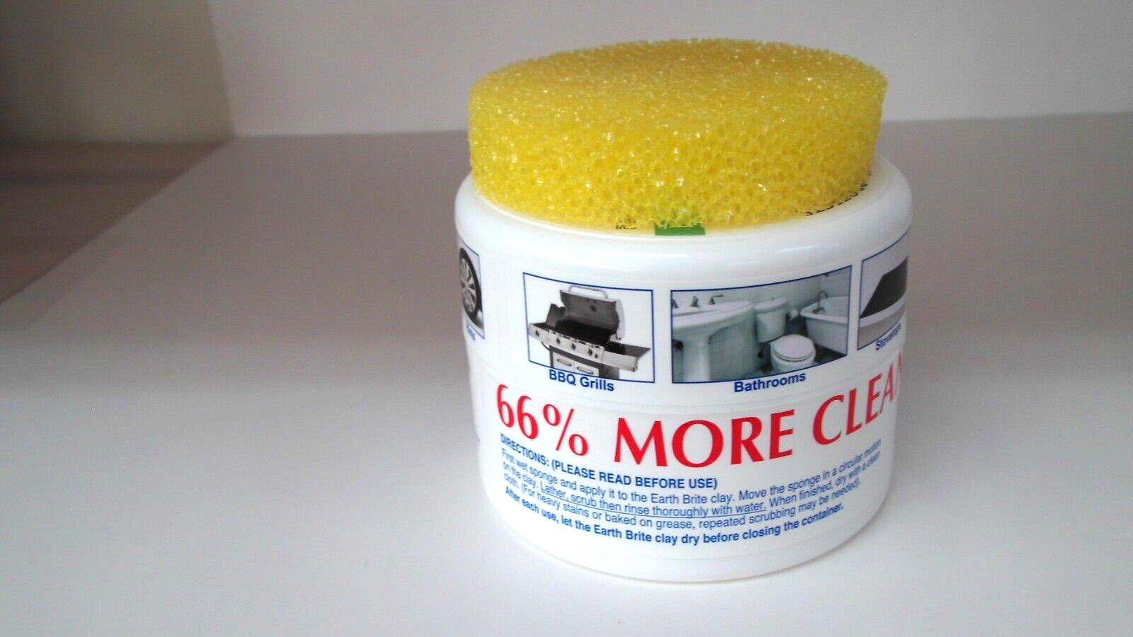 Earth Brite Natural Clay Based Cleaner Jumbo 17.5oz. 66% More – Eucalyptus – New