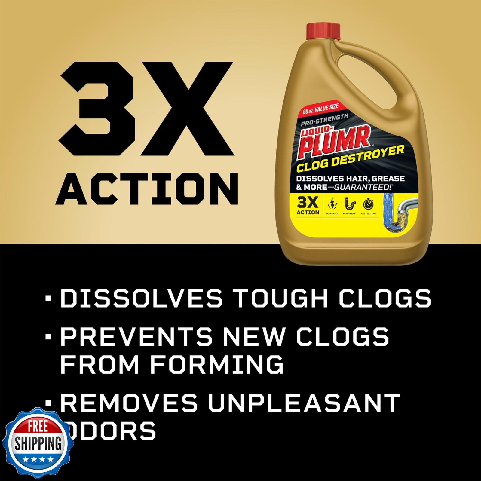 Liquid-Plumr Pro-Strength Clog Destroyer Gel with PipeGuard, Liquid Drain Cle