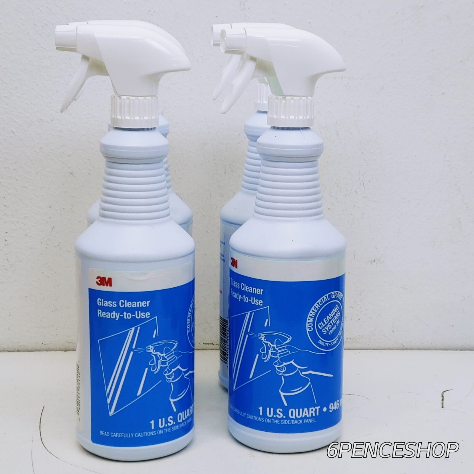 exp 09/2022 lot of 4 3M Fast-Drying Glass Cleaner Without Ammonia MCO 35142 /4pk
