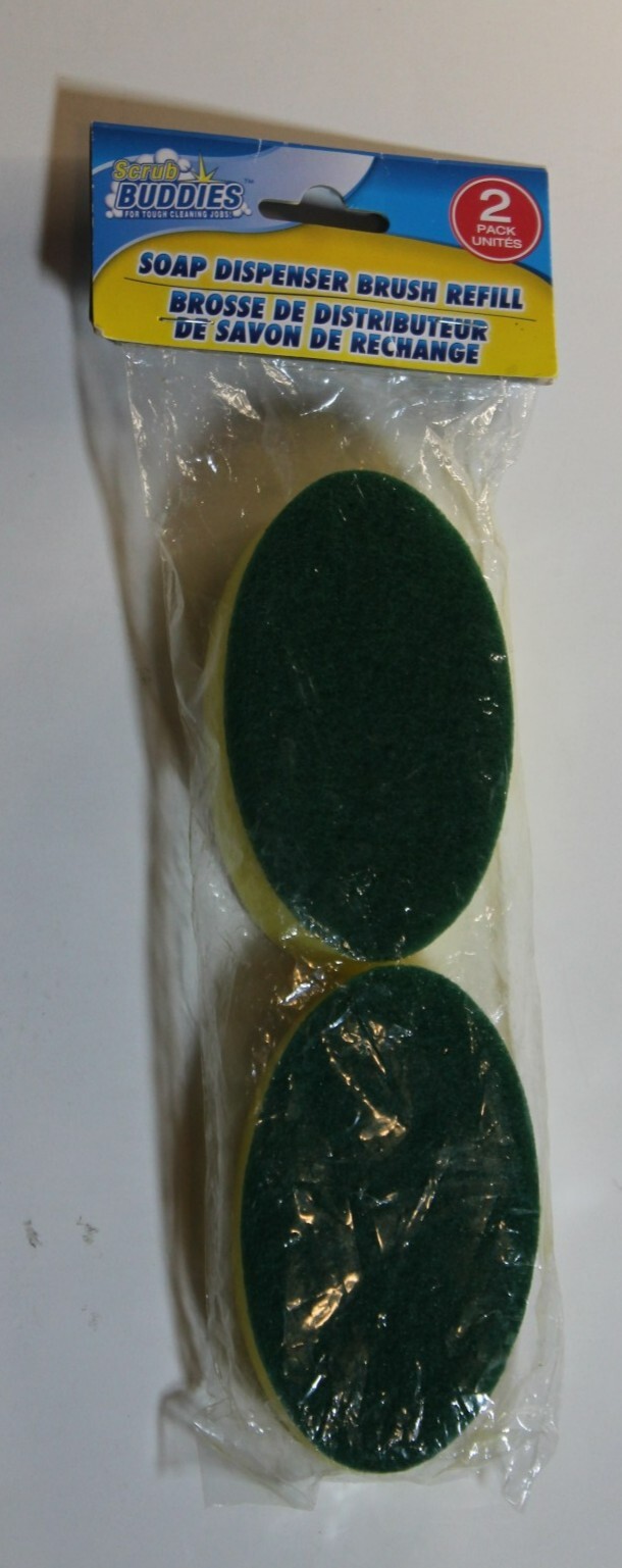 Scrub Buddies Soap Dispenser Brush Refill 2 pack – New in package kitchen 
