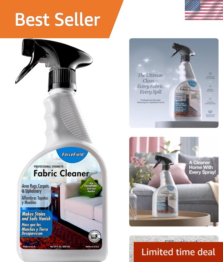 Fabric Cleaner Professional Strength, Deeply Penetrates Water Safe Fabric & F…