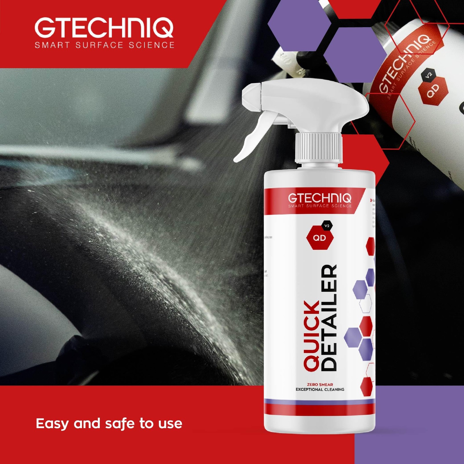 Gtechniq Quick Detailer Spray Car Polish, 169 fl oz |Removes Fingerprints and…