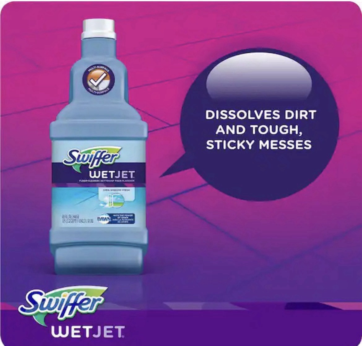Swiffer Wetjet Wood Floor Cleaner Solution Refill 42.2 Oz – Pack Of 2 Free Ship