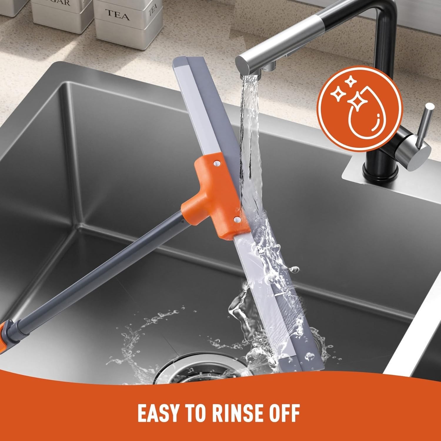 Modern Heavy-Duty Squeegee Broom with Adjustable Handle for Efficient Cleaning