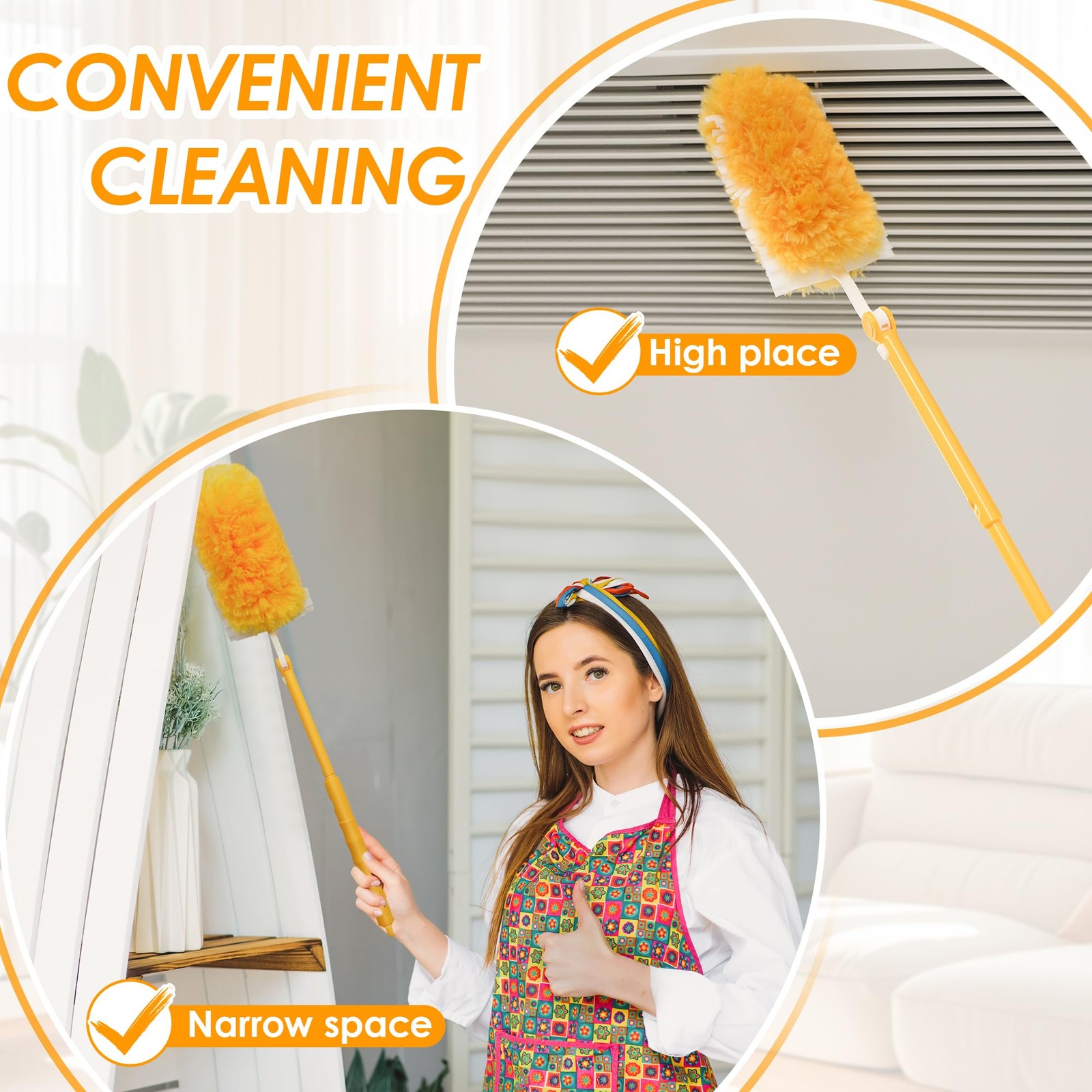 Dusters for Cleaning with 20 Refills for Flash Magnet 1 Handle 360 Degree Heavy