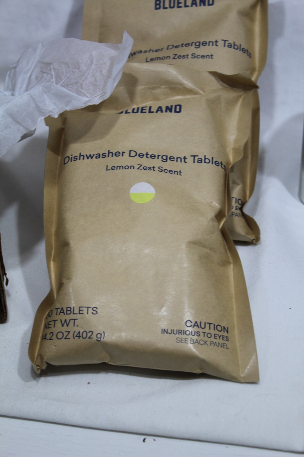 Lot of 3 Blueland Dishwasher Tablets Refill, Lemon Zest, 60 ct each W/ Tin