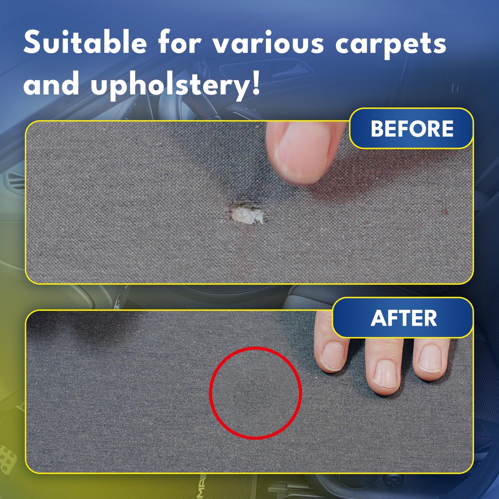 ® Upholstery Repair Kit – Car Seat Repair Kit Fabric – Fabric Repair Kit – Ca…