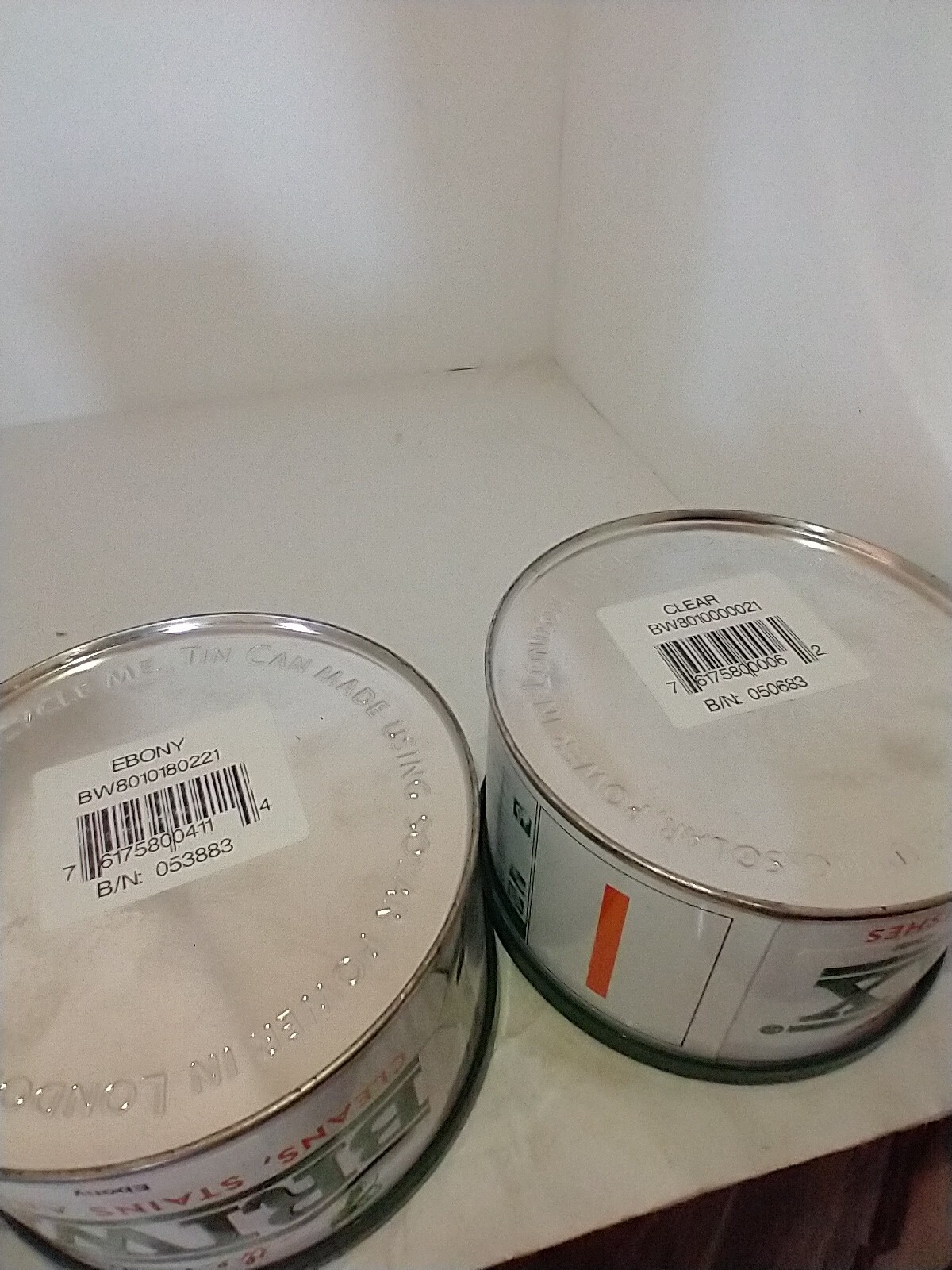 2 Briwax Cleans, Stains And Polishes 16oz Ea. 1 Clear & 1 Ebony