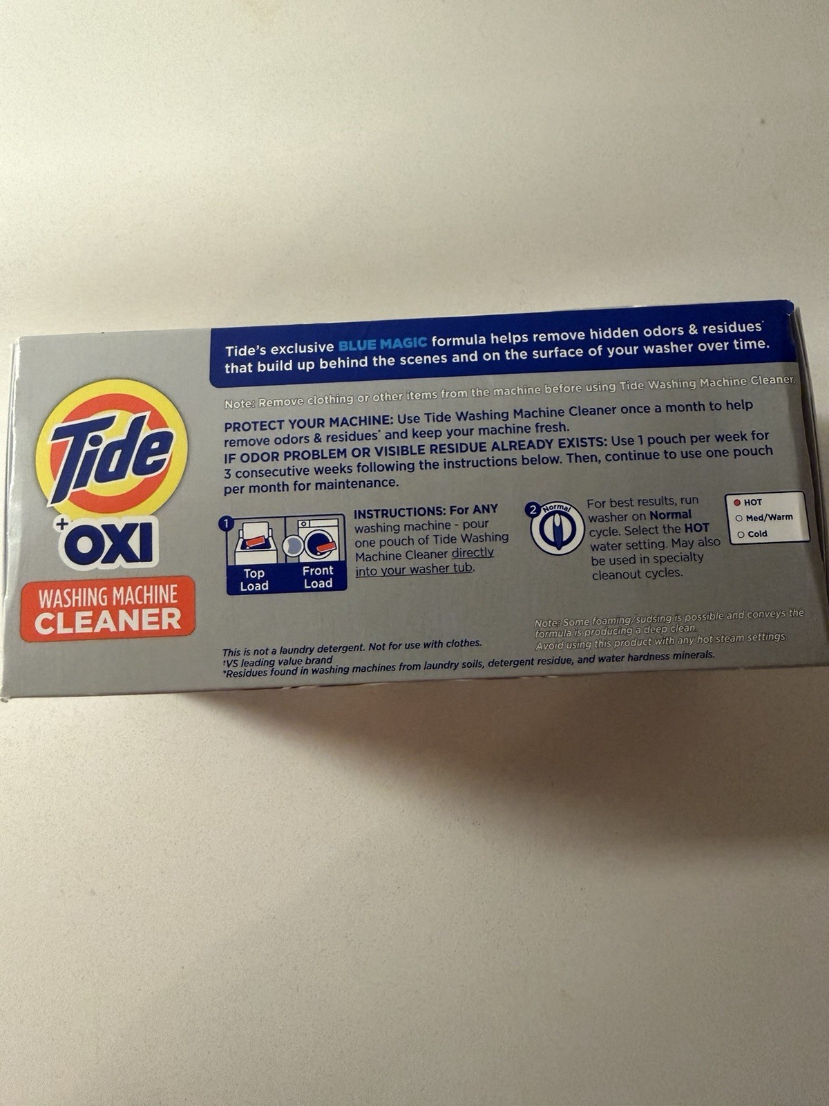 Tide Washing Machine Cleaner with Oxi Powder, Odor Eliminator;Clean Residue6pack