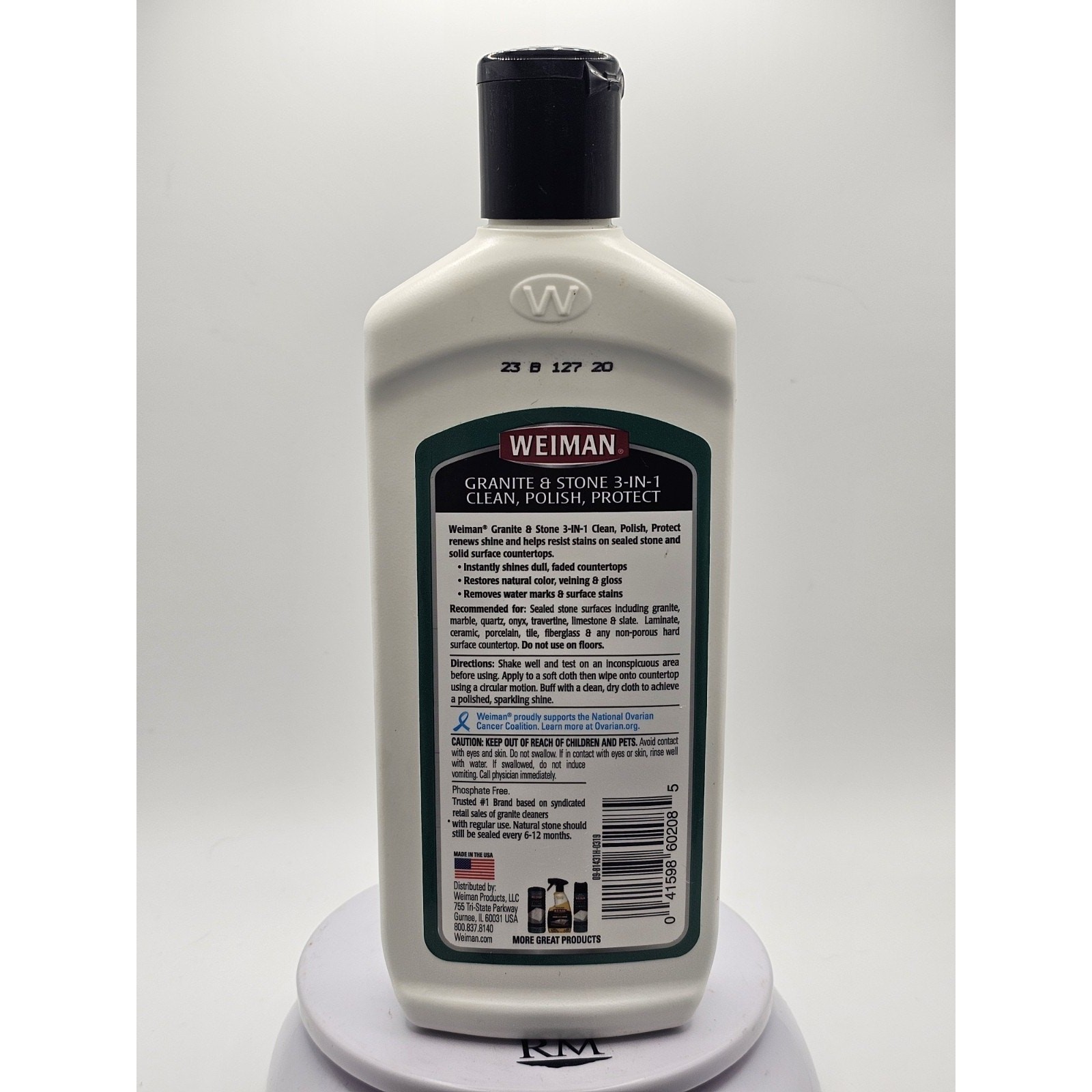 2 Bottles Used WEIMAN Granite & Stone 3 In 1 8oz Discontinued