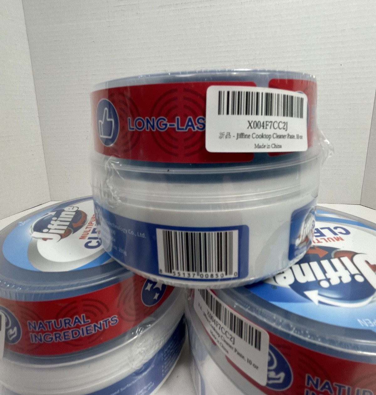 Lot of 3 10 oz. Jiffine Multipurpose Cleaning Paste Abrasive Miracle All Purpose