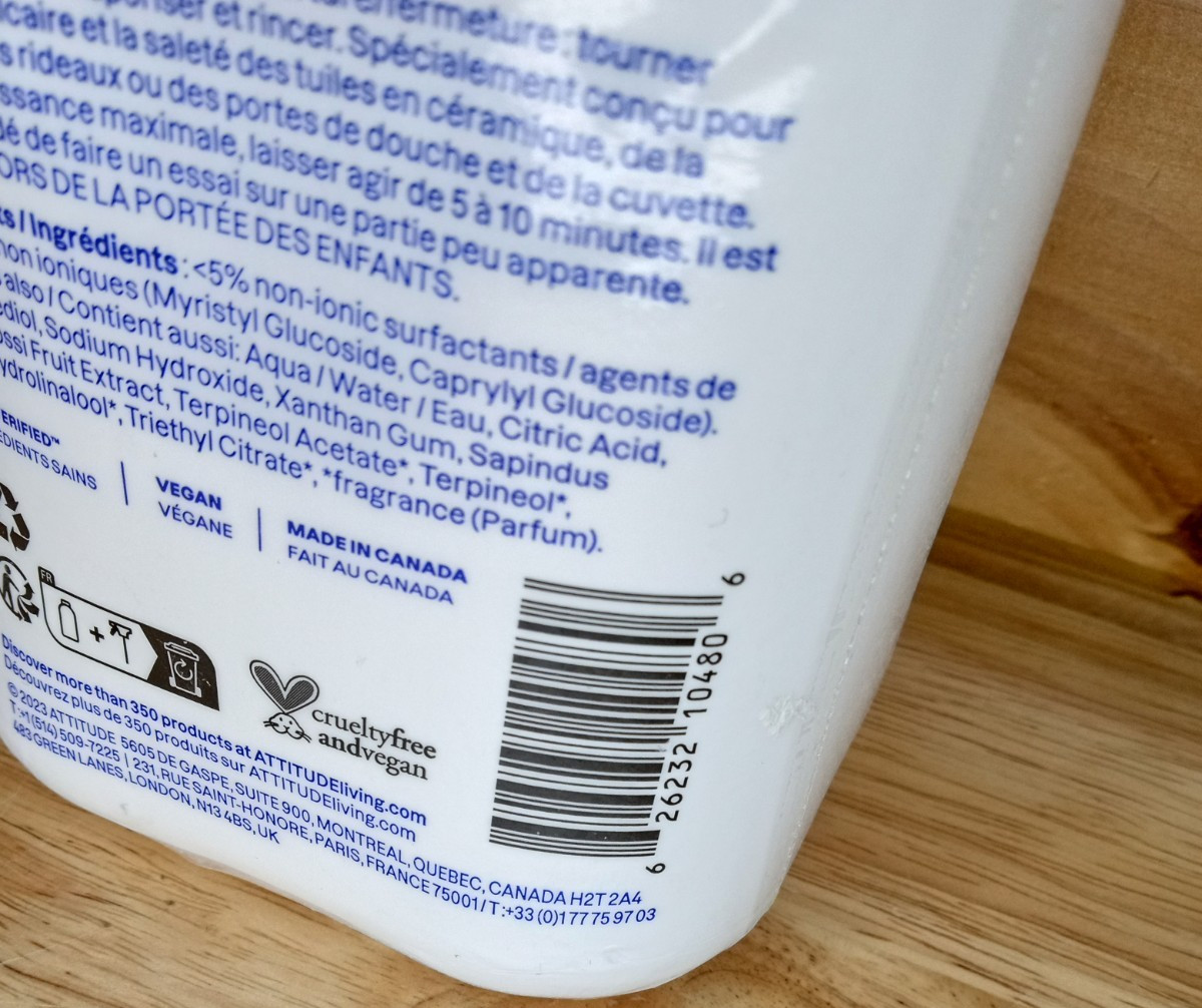 ATTITUDE Bathroom Cleaner Citrus Zest 800ml Tested Working