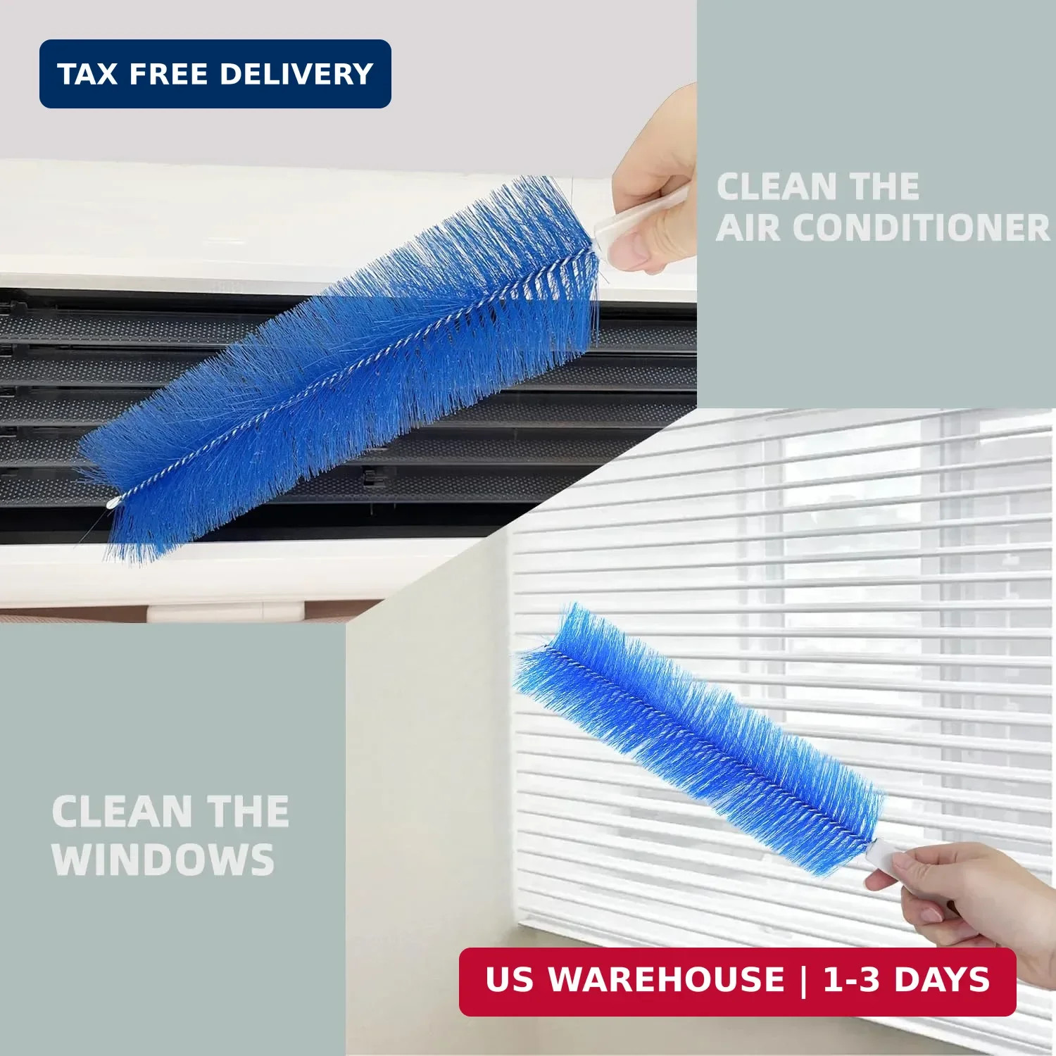 Fan Brush, 2PCS Fan Cleaning Brush Reusable Removes Dirt from Fans, Air Condi…
