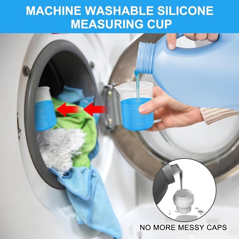 Silicone Detergent Measuring Cup Laundry Tool 3.4oz Multi Temperature Resistant