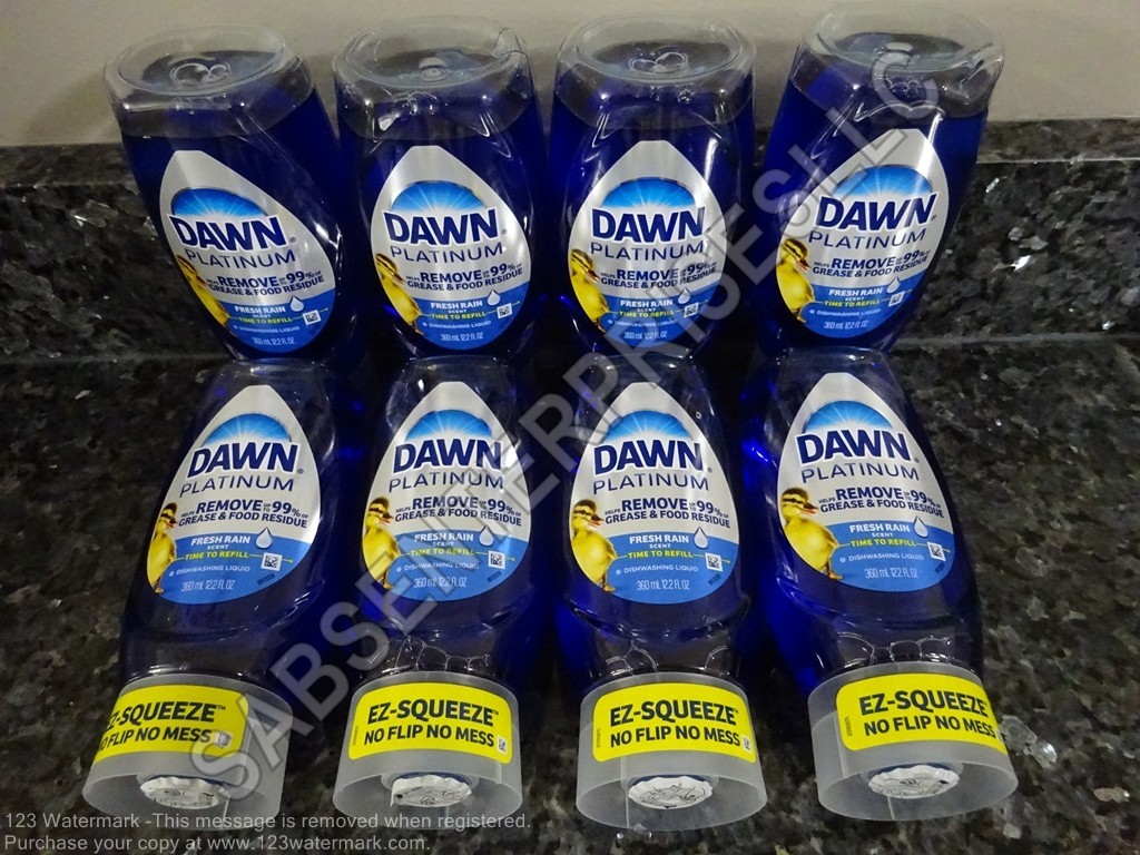 8 Dawn Ultra Platinum Fresh Rain EZ-SQUEEZE Dishwashing Liquid Dish Soap 12.2 oz