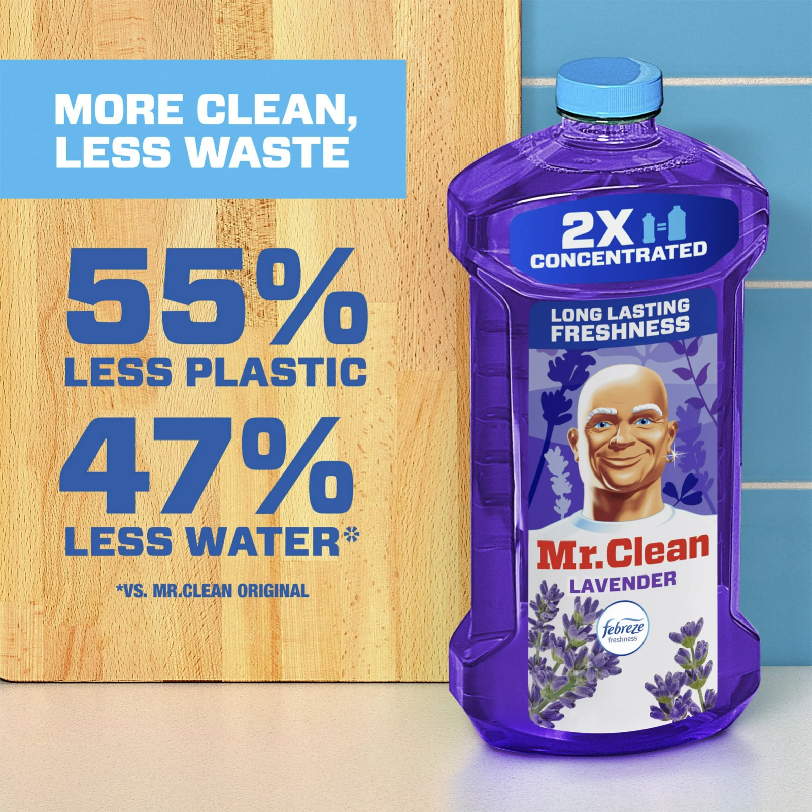 Mr. Clean 2X Concentrated Multi Surface Cleaner with Febreze Lavender Scent, 41