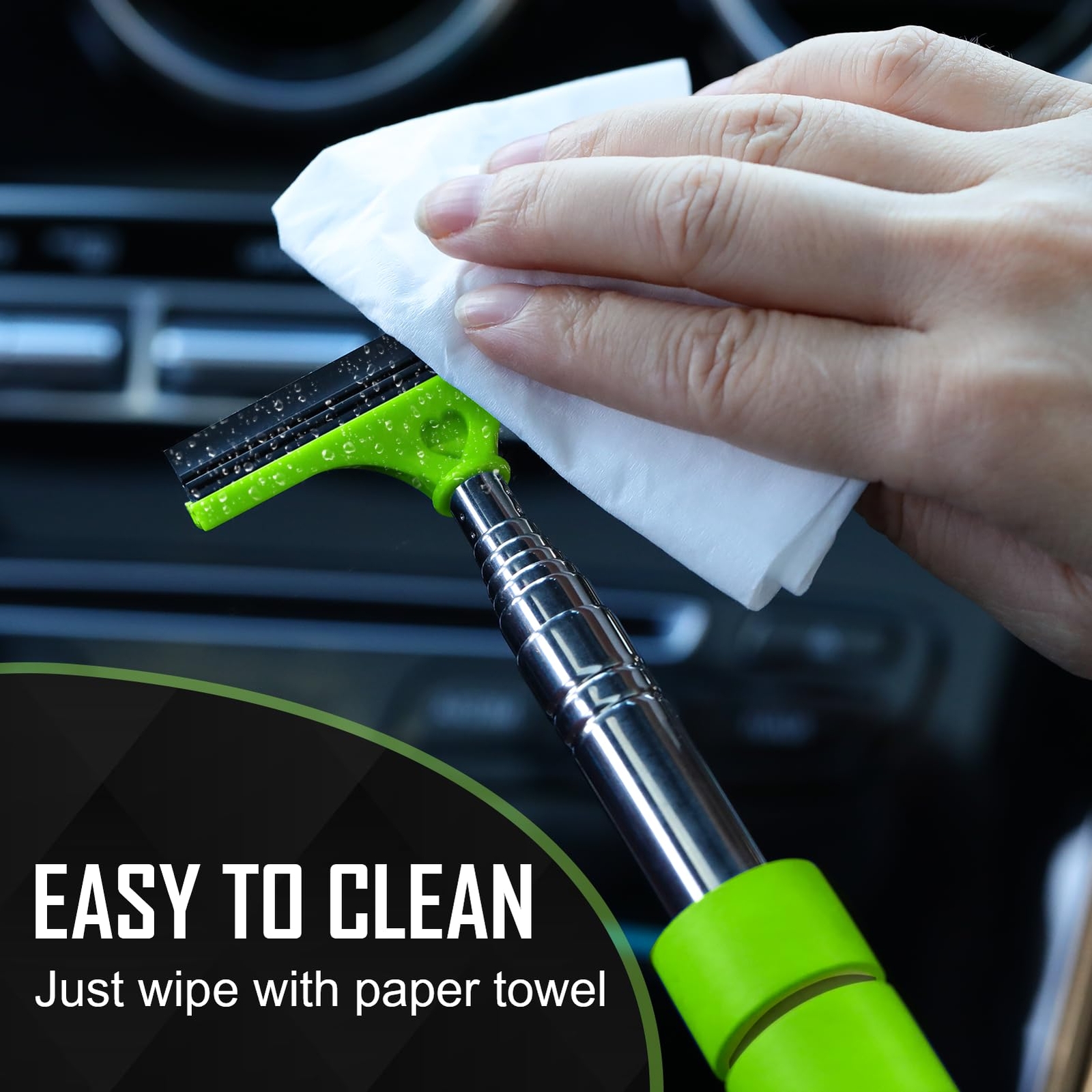 Side Mirror Squeegee 2 PCS Car Mirror Squeegee Retractable Car Rearview Mirror