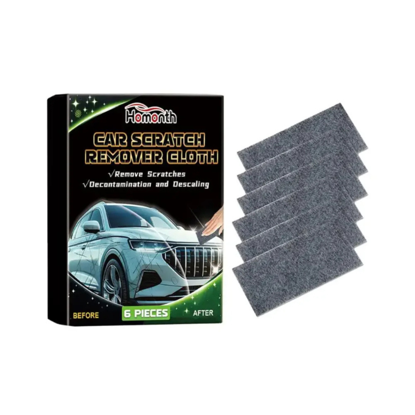 Nano Polix Car Scratch Remover Cloth 6 Packs – Auto Paint Scratch Repair Towel
