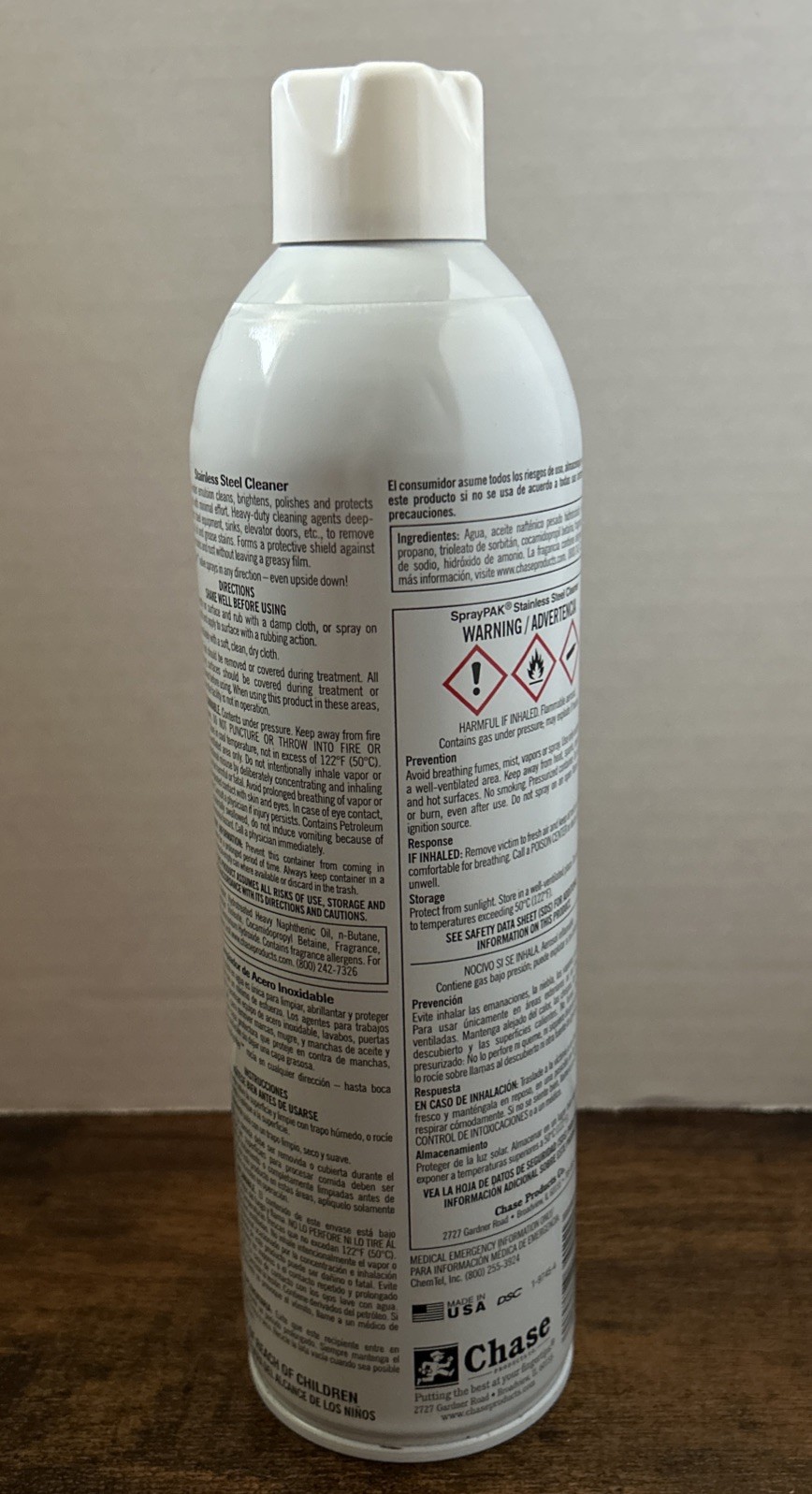 18 oz. SprayPAK Stainless Steel Cleaner, pn 4334111