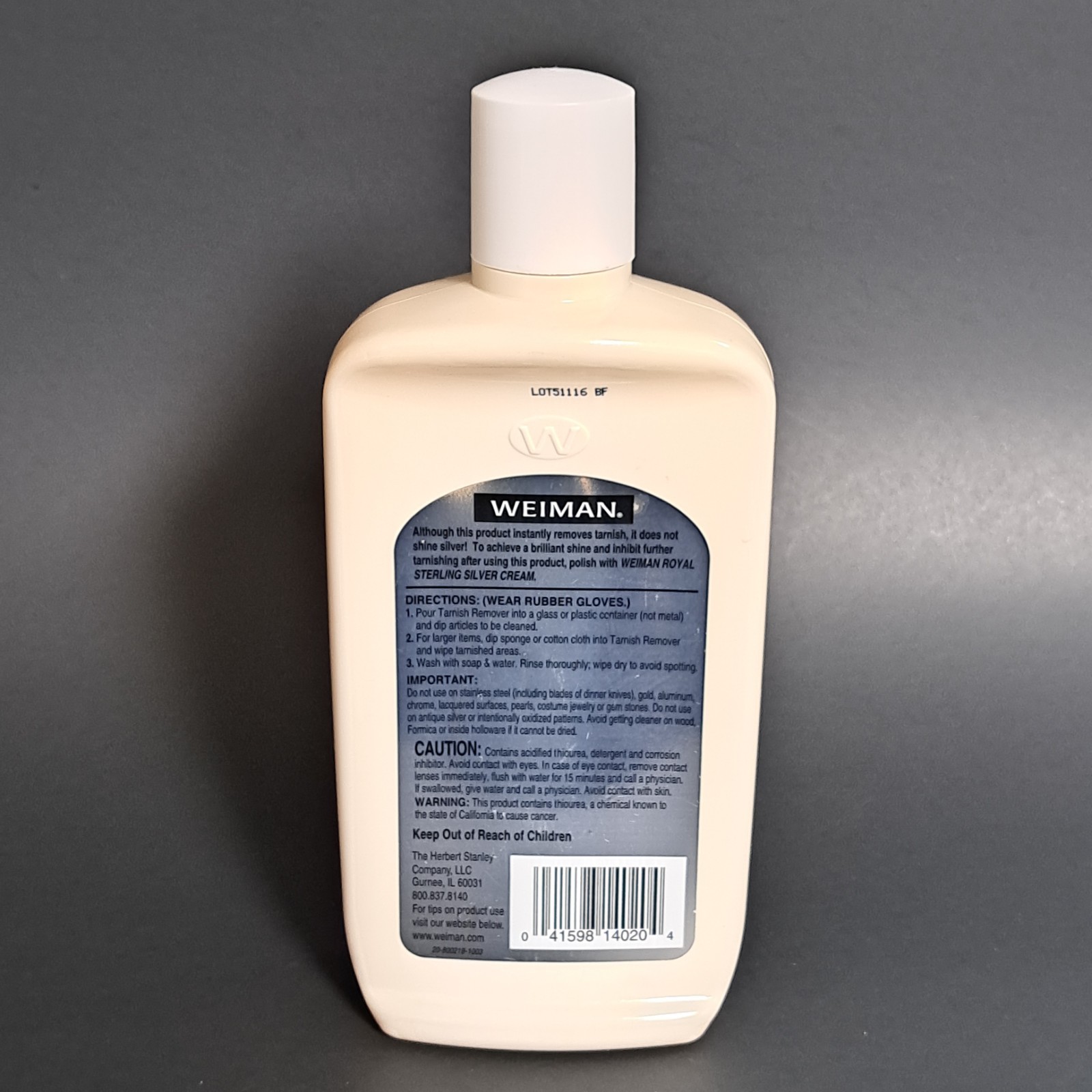 New Sealed 16 oz Weiman Instant Tarnish Remover Silver Copper