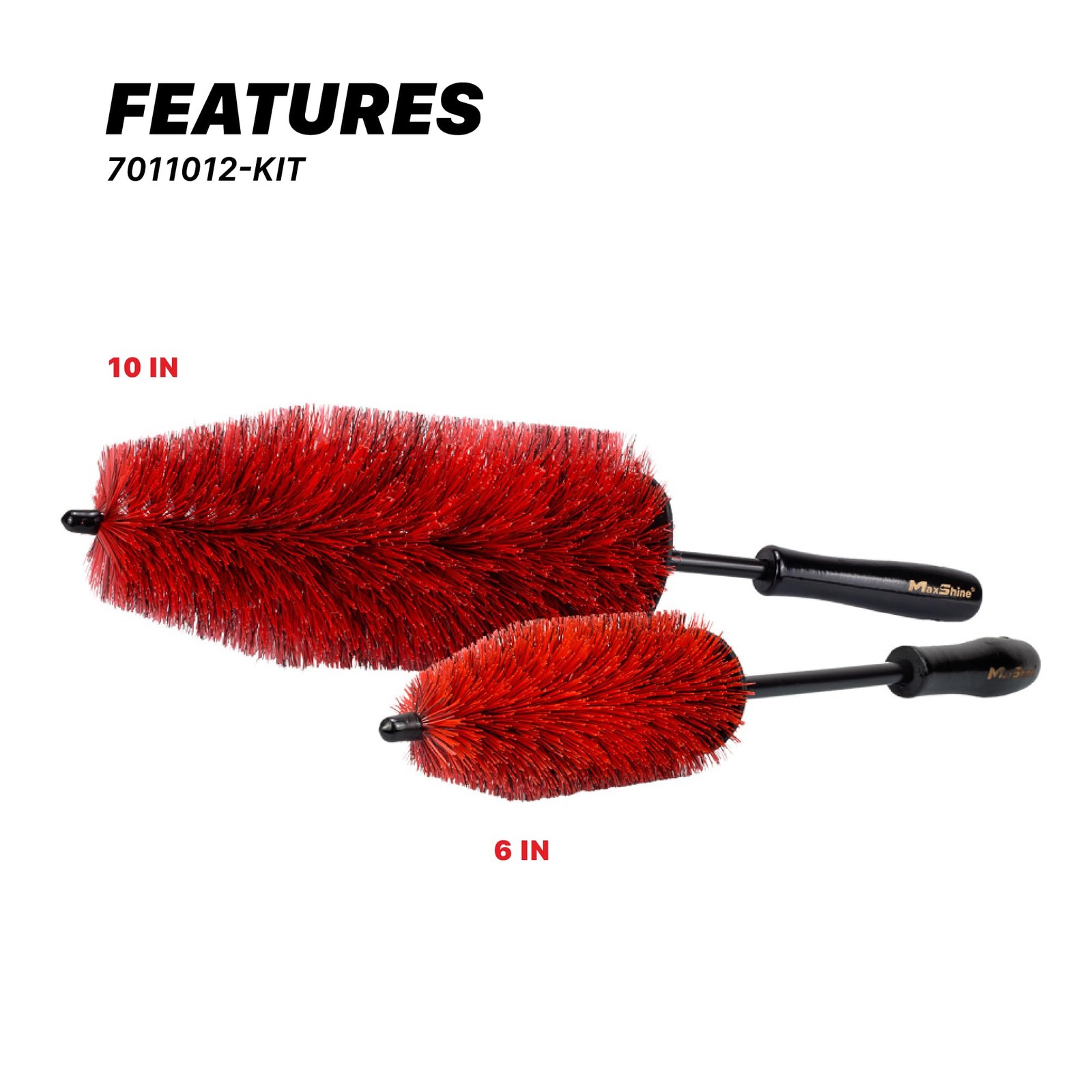 Wheel & Rim Brush Set for Car Detailing – 2Piece NonAbrasive Cleaning Tools