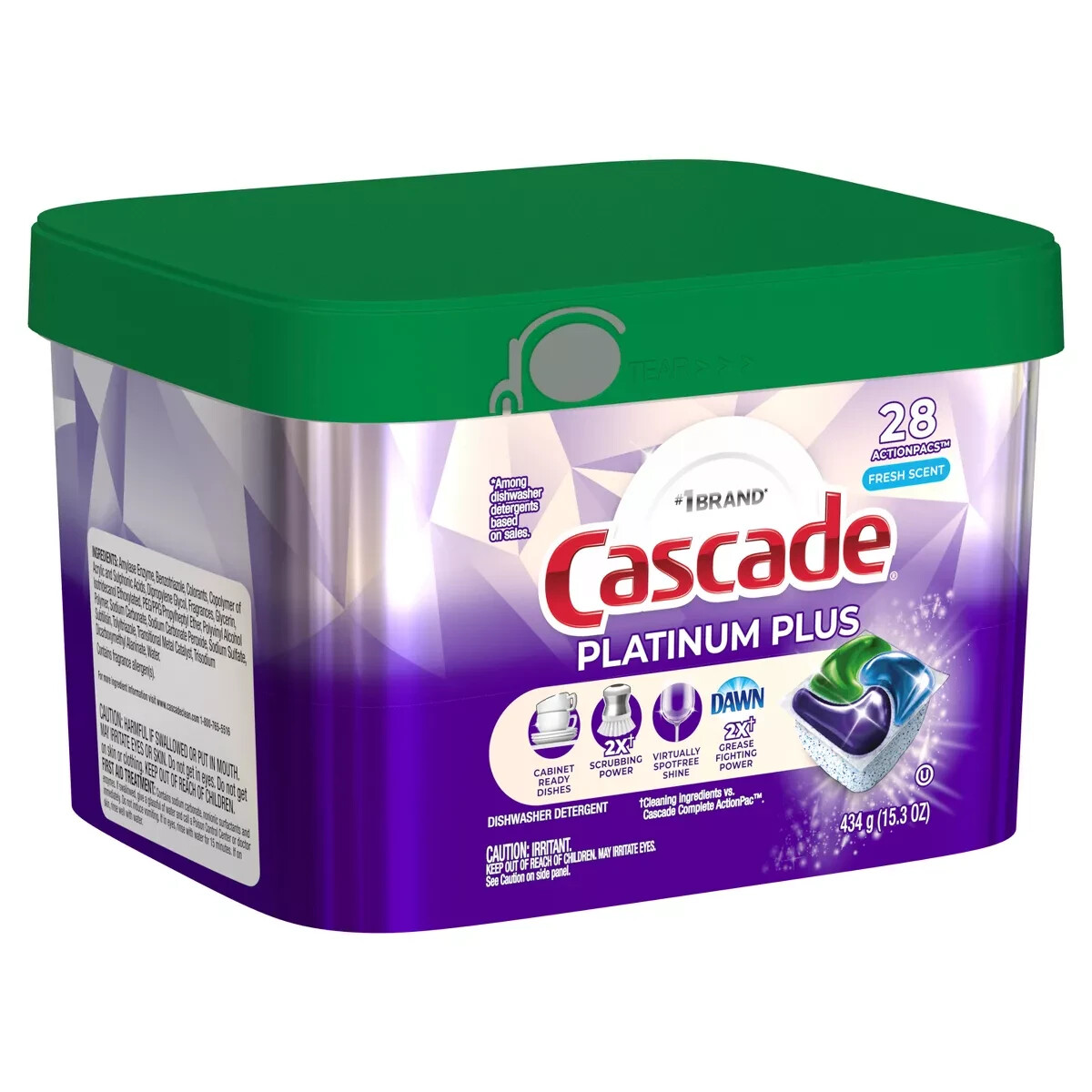 Cascade Fresh Platinum Plus Action Pacs Dishwasher Detergents 28pacs