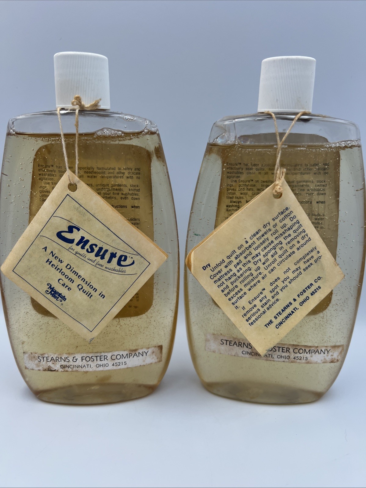2x Vintage Mountain Mist Ensure For Quilts And Needlework Stearns & Foster 16oz