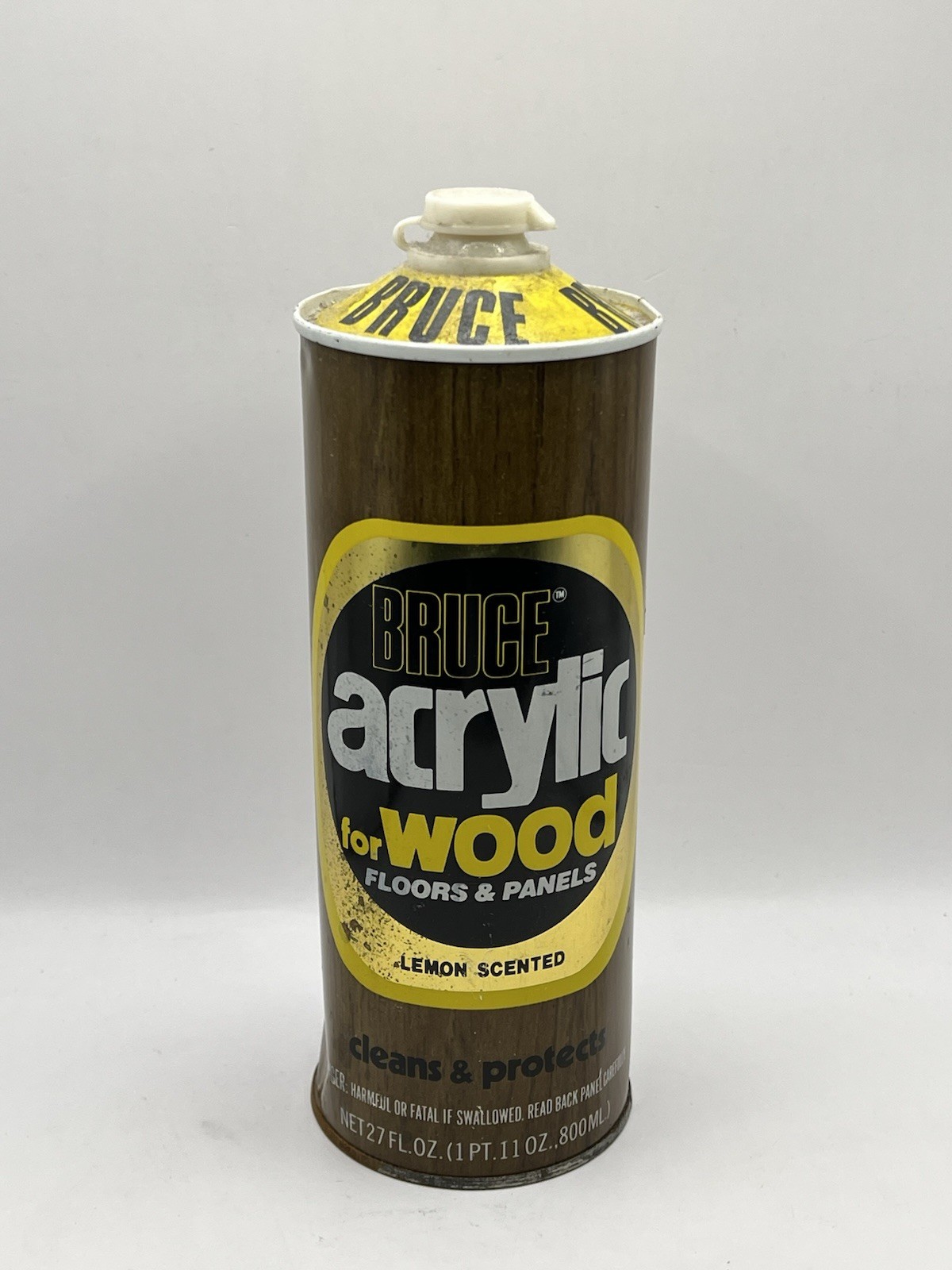 Bruce Acrylic Cleans Wood Floors & Panels Lemon 27oz Can HALF FULL Discontinued