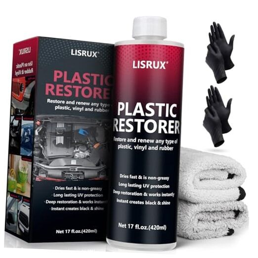Plastic Restorer for Cars, Black Trim Restorer – Restores Faded Plastic,