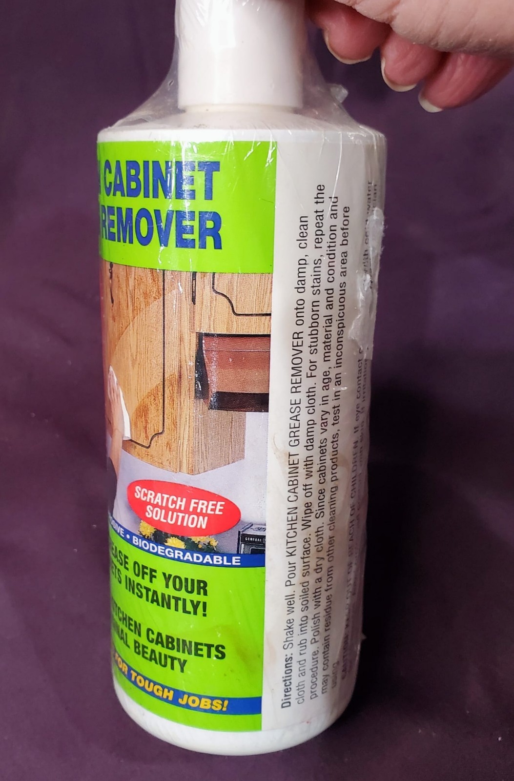 Kitchen Cabinet Grease Remover Non Toxic Non Corrosive 12 fl oz Scratch Free