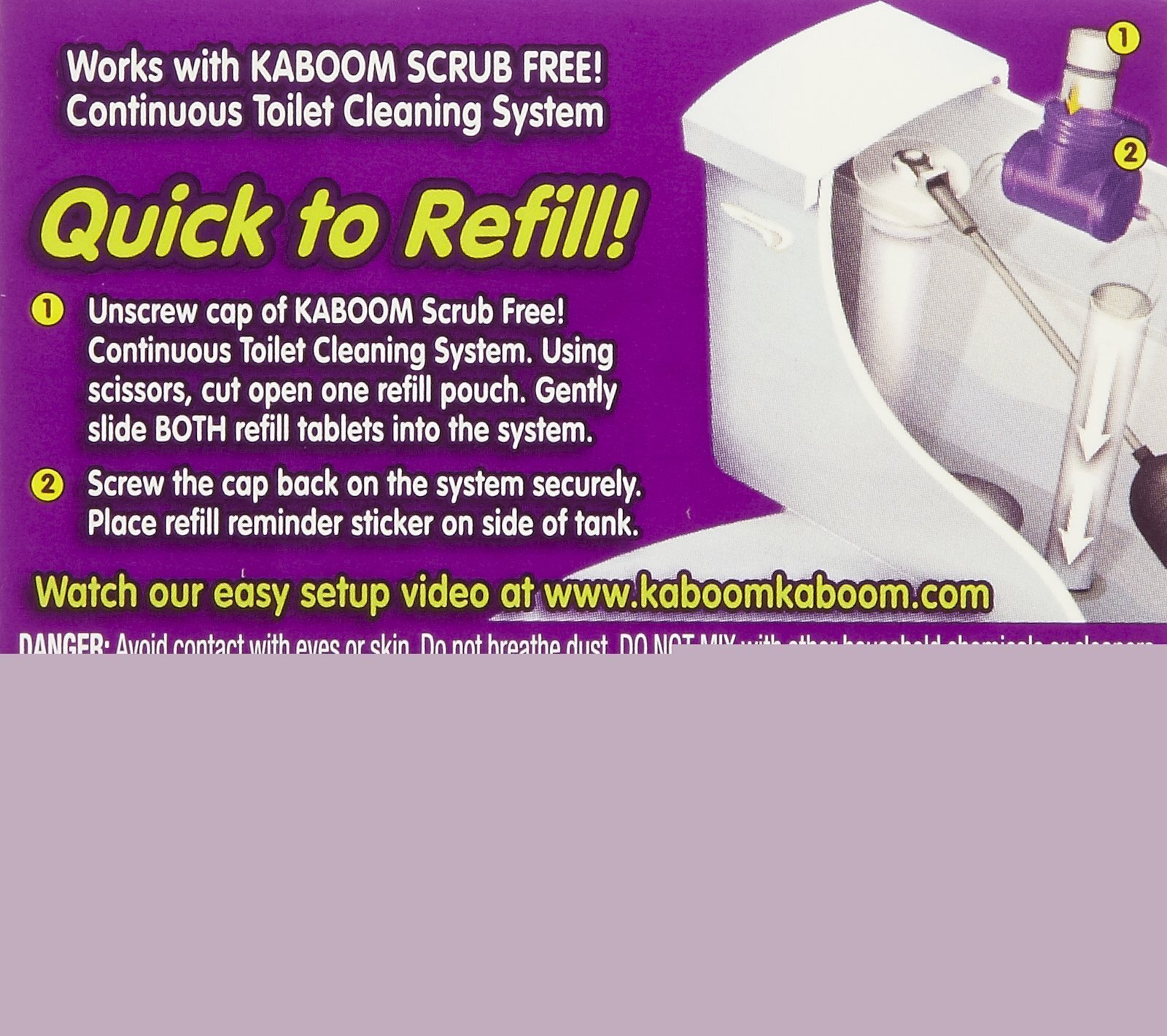 Kaboom Scrub Free Toilet Cleaning Refill Tablets 2 Count Continuous Clean