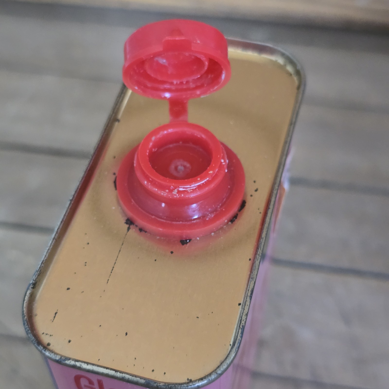 Vintage Gold Seal Glass Wax Metal Can One Pint Tin 85% Full Metal Cleaner