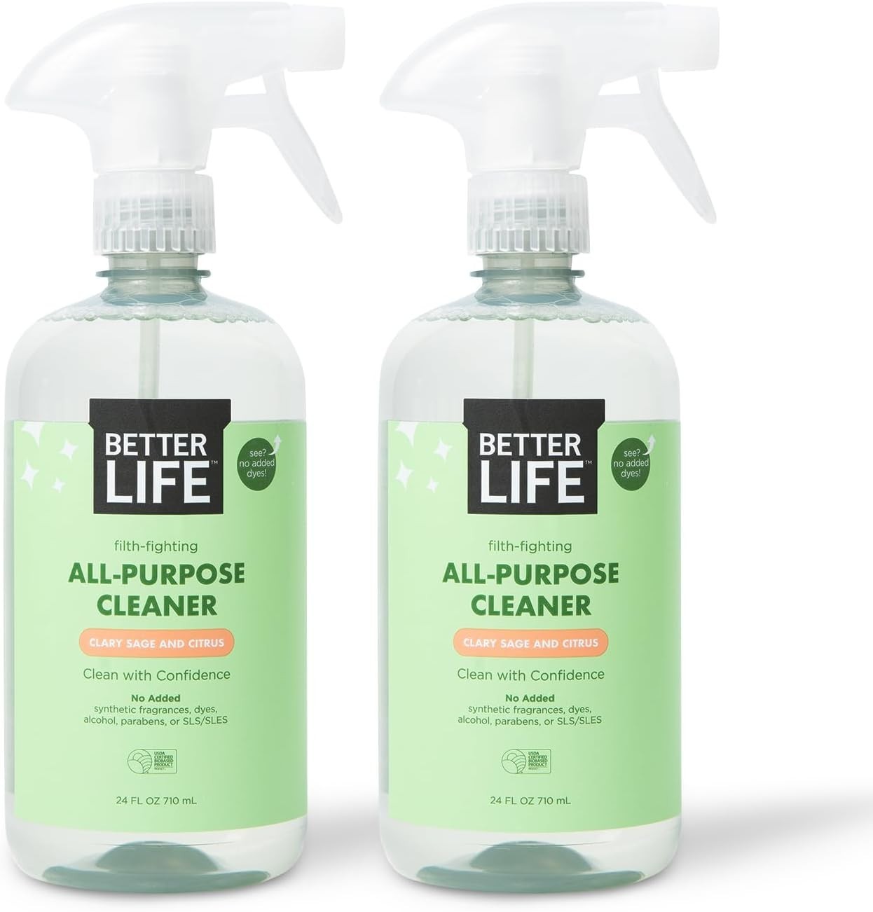 All Purpose Cleaner Pack of 2, 24oz, Clary Sage & Citrus Scent