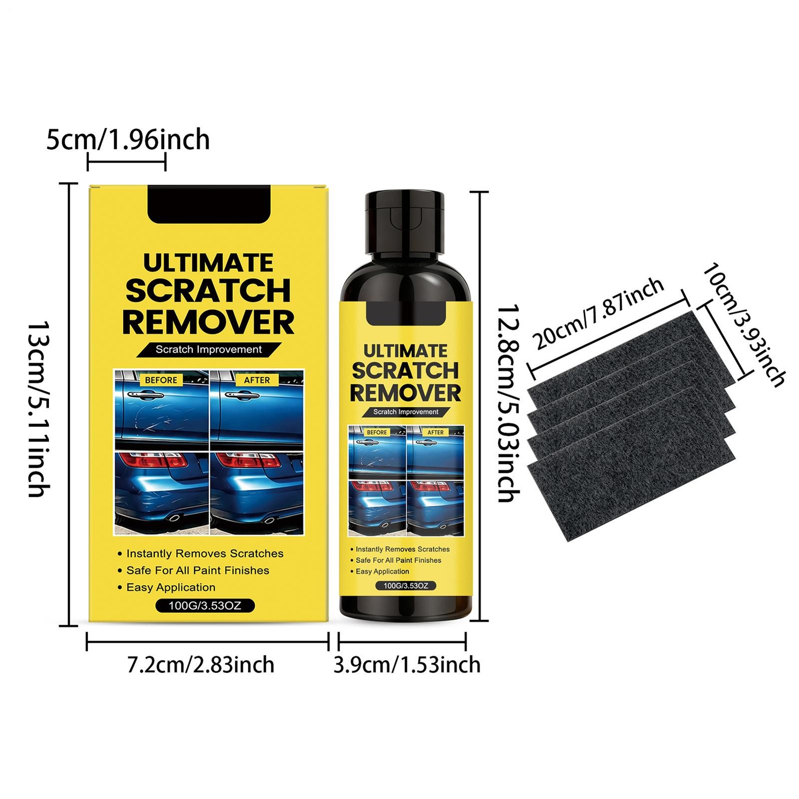 1 Set 100g Car Scratch Remover Paste, Universal Paint Polishing for All Colors