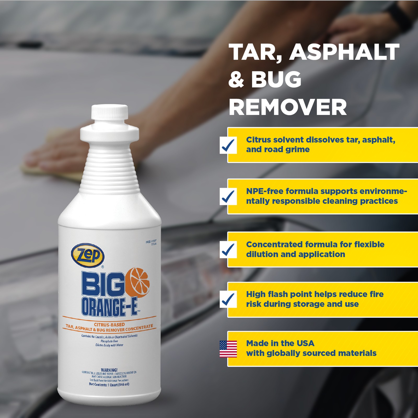 Zep Big Orange-E NPE Free Cirtus-Based Liquid Cleaner – 32 oz. (Case of 12) –
