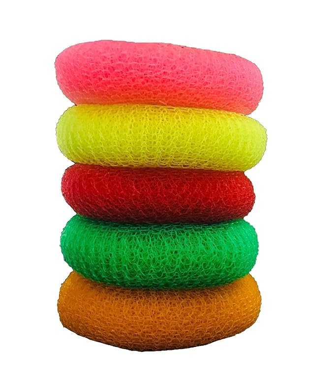 Cleaning Plastic Cleaning Scrubber Kitchen Dish Pot Pan Washing Nylon Jaali 12Pc
