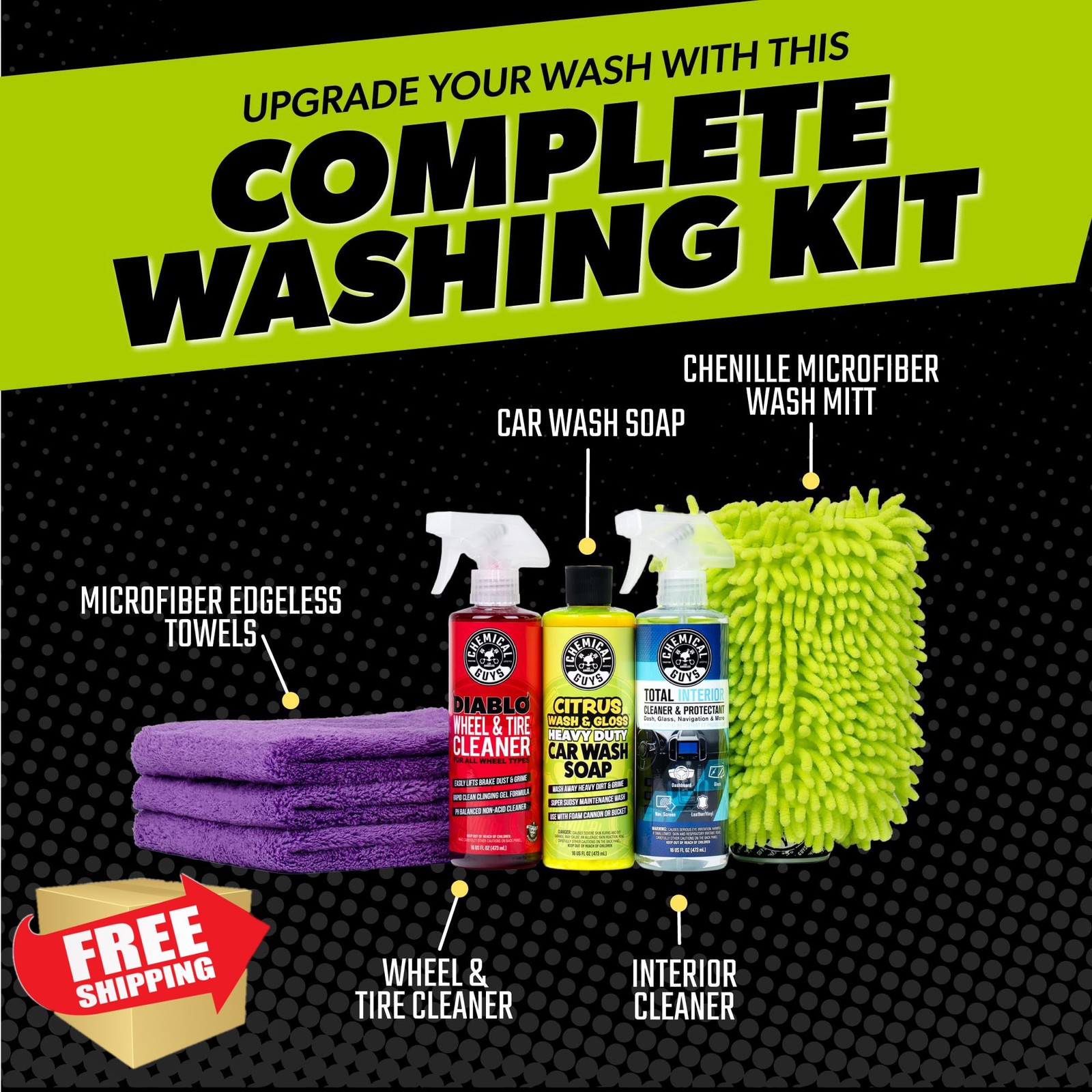 Chemical Guys 7 Item Car Cleaning Kit