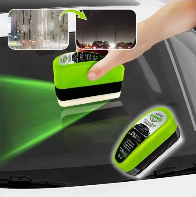 Crystal-Clear Windshields for European Cars: Glass Brush + Oil Film Remover