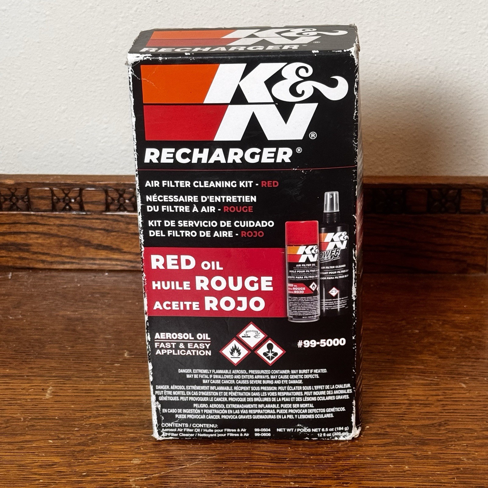 K&N Recharger Kit #99-5000 Air Filter Cleaning System- New Old Stock