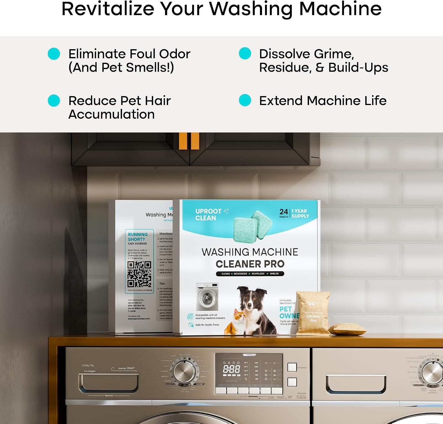 Washing Machine Cleaner Tablets – 24 Pack for a 12 Month Supply.
