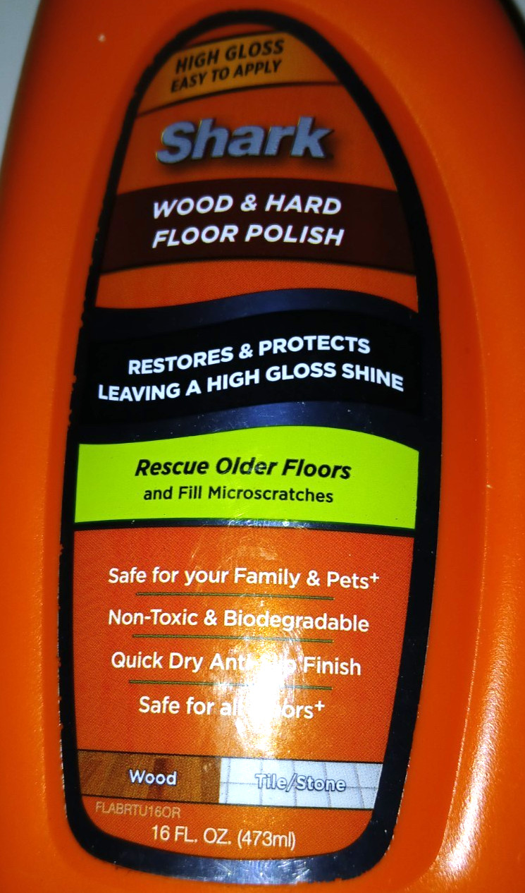 Shark Wood And Hard Floor Polish 16 oz High Gloss Restores Protects New Sealed