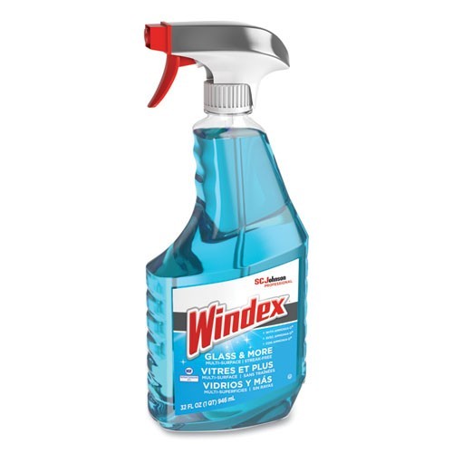 Windex 322338 Ammonia-D Glass Cleaner, Fresh, 32 oz Spray Bottle, 8/Carton