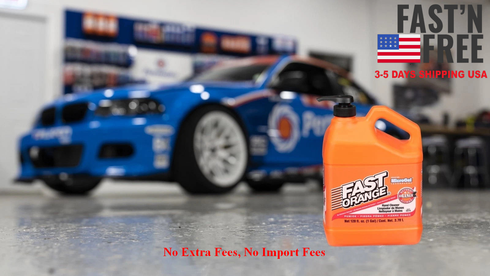 Fast Orange Pumice Hand Cleaner 1 Gal. Orange Scented Natural Citrus Scent 2PACK