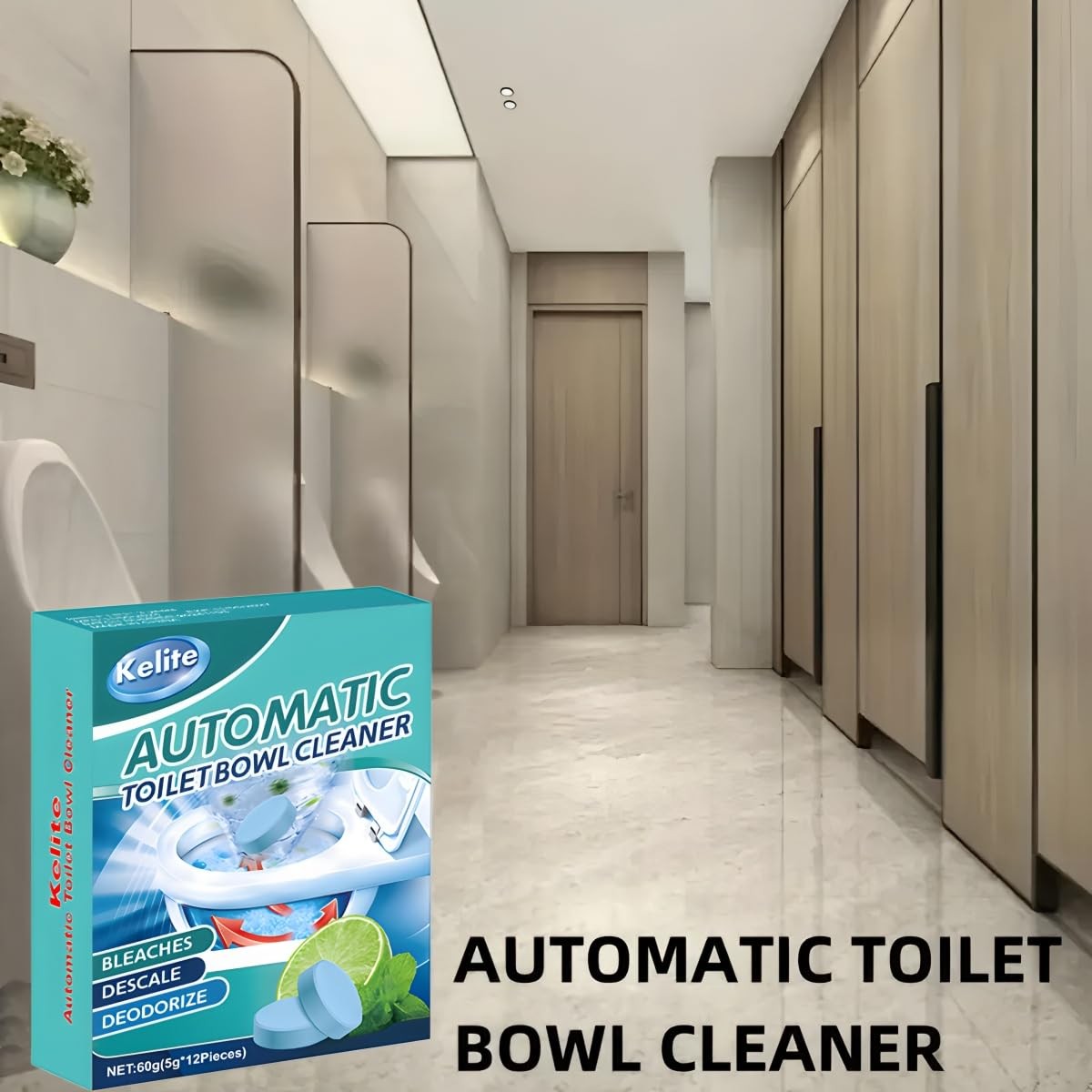 Automatic Toilet Bowl Cleaner Tablets White Toilet Tank Cleaners, Septic-Safe…