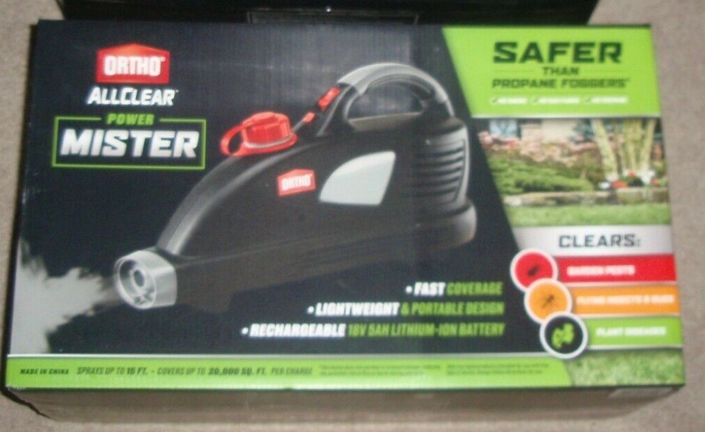 Ortho AllClear 18V Power Mister Lawn / Garden Sprayer Safer Than Propane Foggers