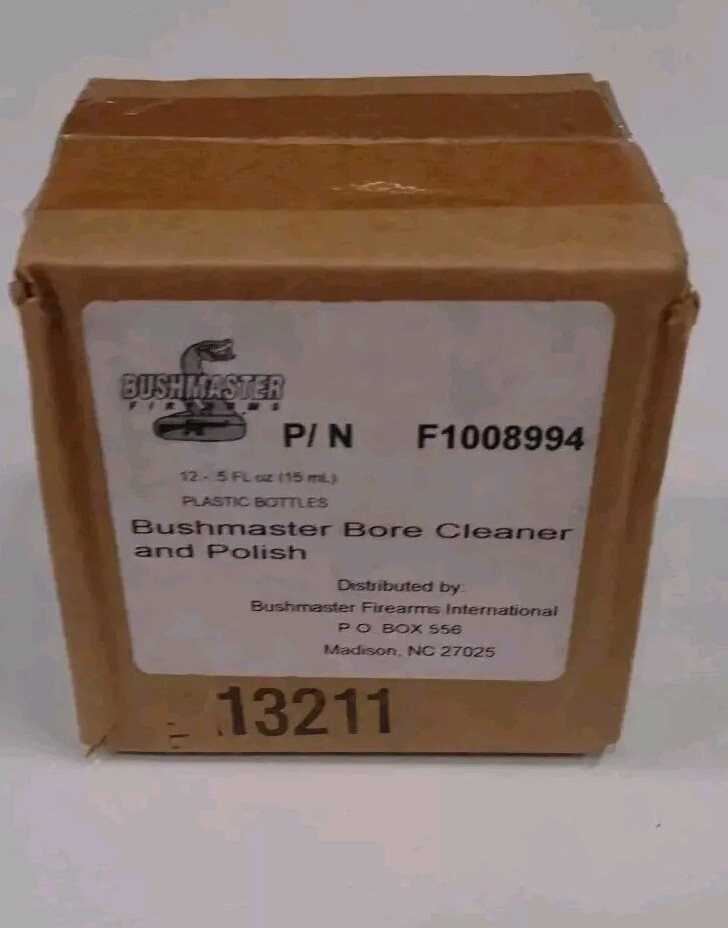 12 Sealed Bushmaster Master Firearm Gun Bore Cleaner and Polish 0.5 oz Box of 12