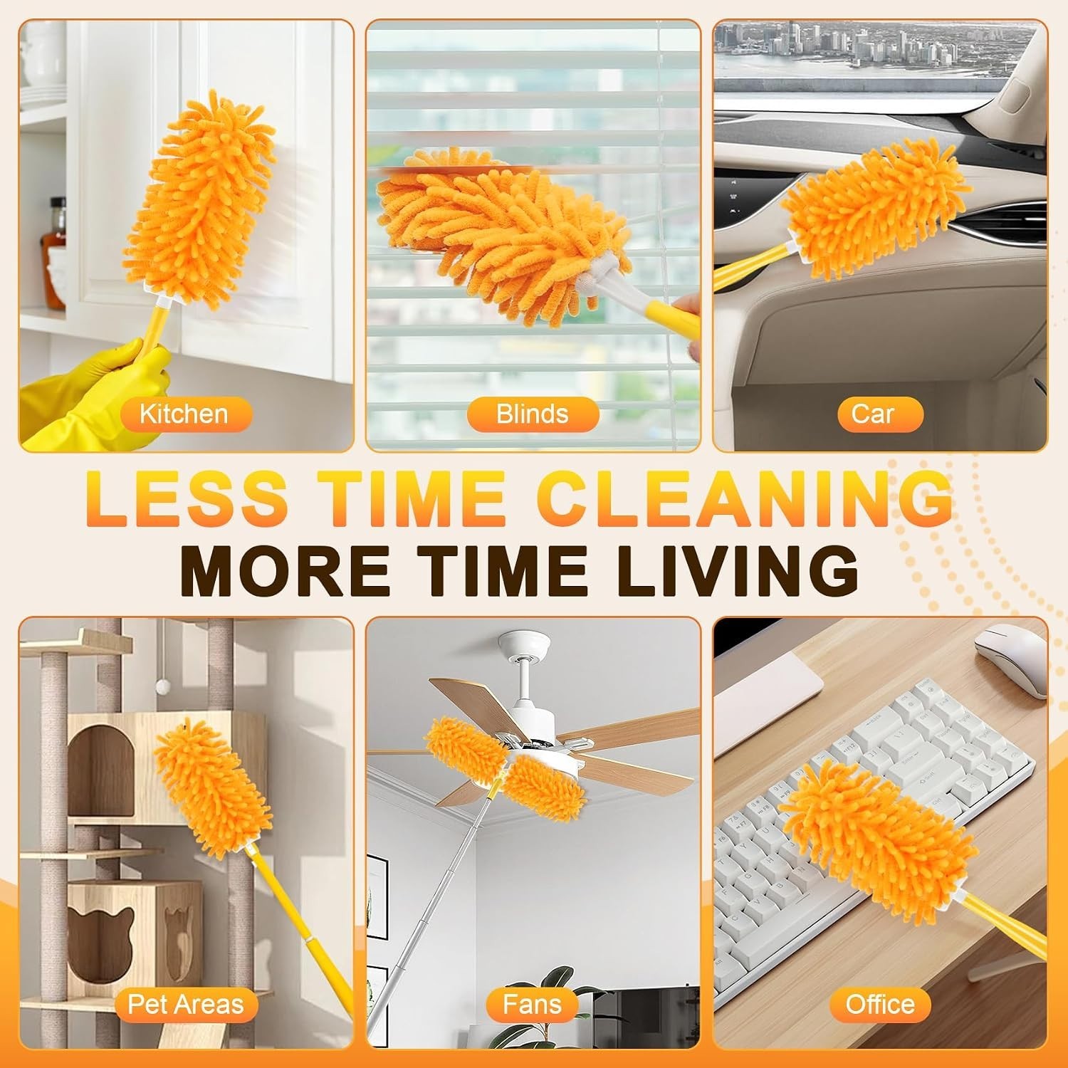 Ultimate 5-Pack Swiffer Duster Refill Kit – Reusable, Lightweight & Eco-Friendly