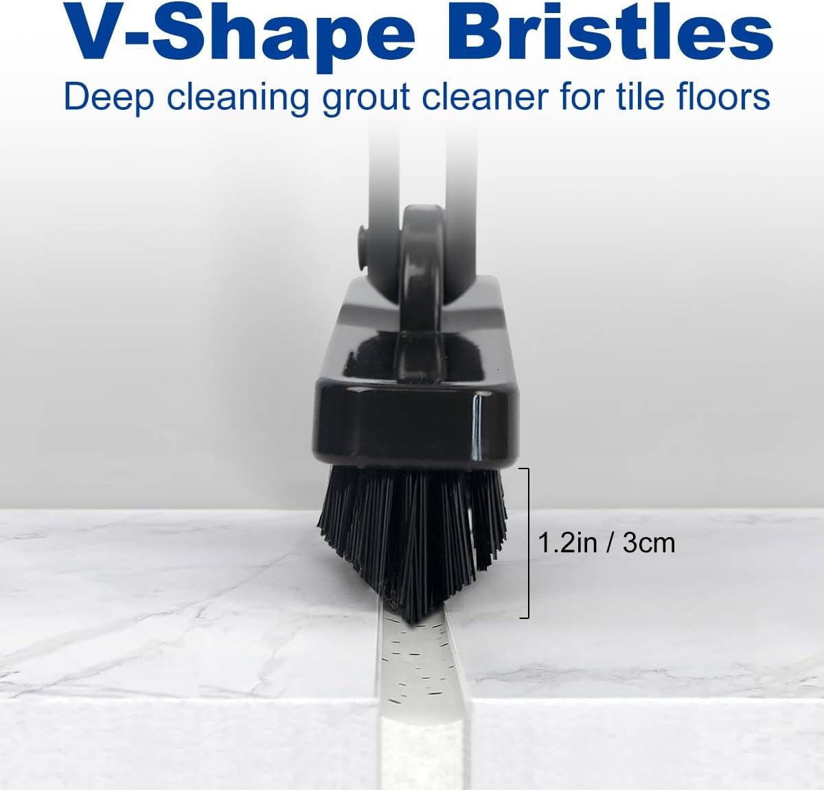 Tile Grout Brush W/ Long Handle Grout Cleaner Brush Tile Floors Shower Tile