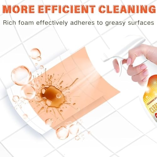 Heavy Duty Kitchen Cleaner Spray – Multi-Purpose Oil Stain Remover 240ml/8.45oz